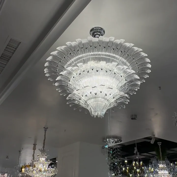 Flower Blossom Art Glass Chandelier for Living Room/Bedroom - Image 2