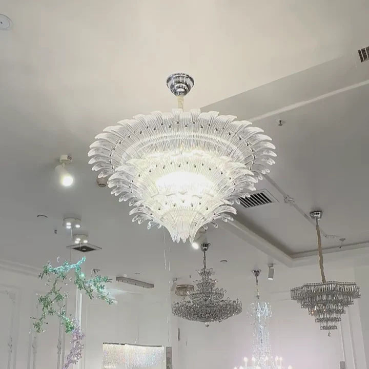 Flower Blossom Art Glass Chandelier for Living Room/Bedroom - Image 3