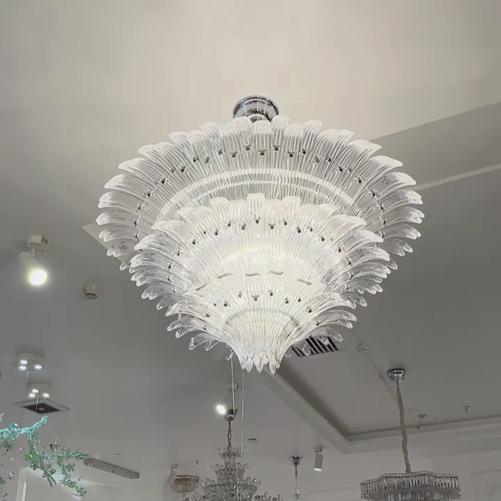 Flower Blossom Art Glass Chandelier for Living Room/Bedroom - Image 5