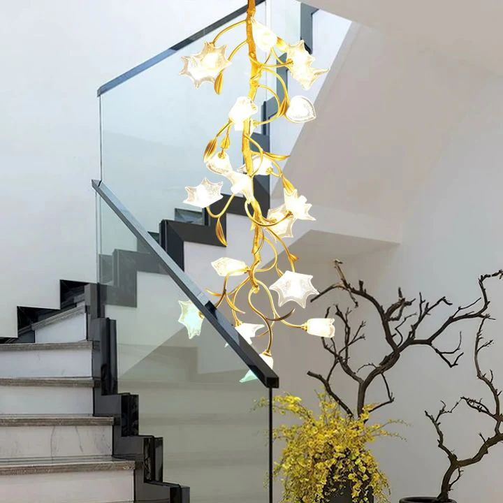 Flower Craftsman Glass Chandelier - Image 3
