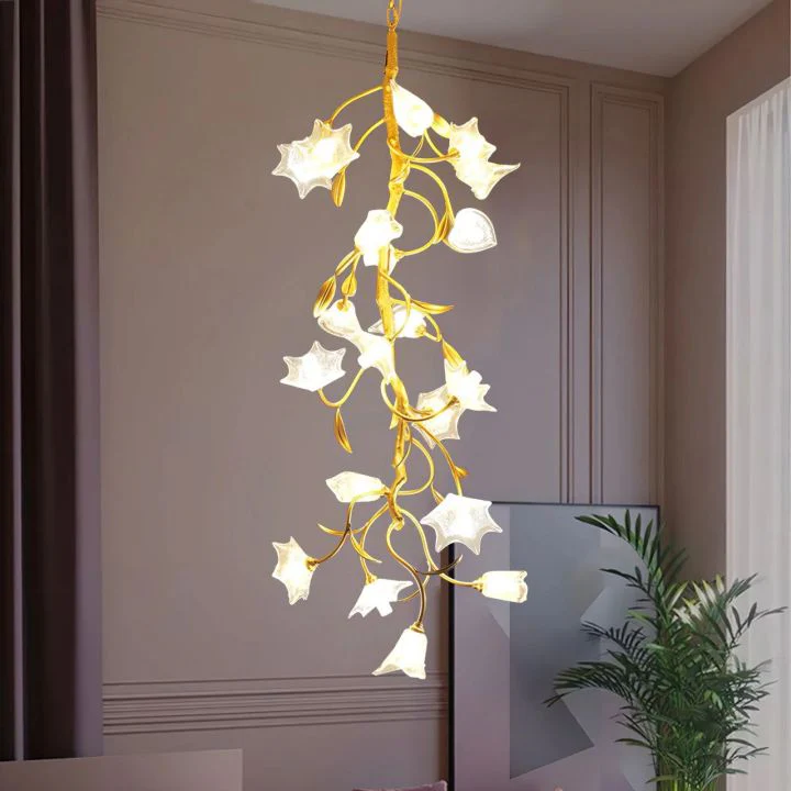 Flower Craftsman Glass Chandelier - Image 4