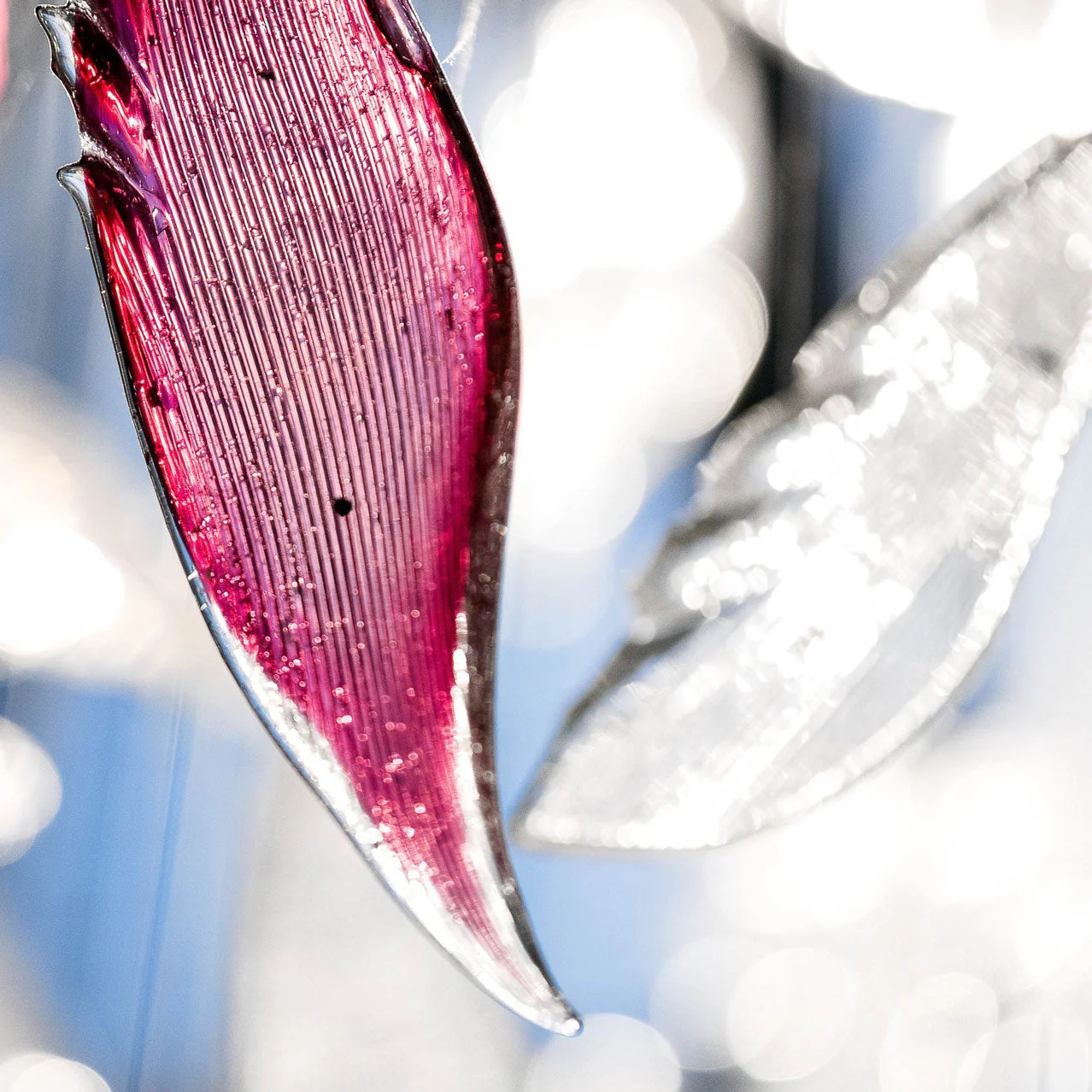 Flying Glass Feather Chandelier, Modern Spiral Glass Long Chandelier Lighting - Image 14
