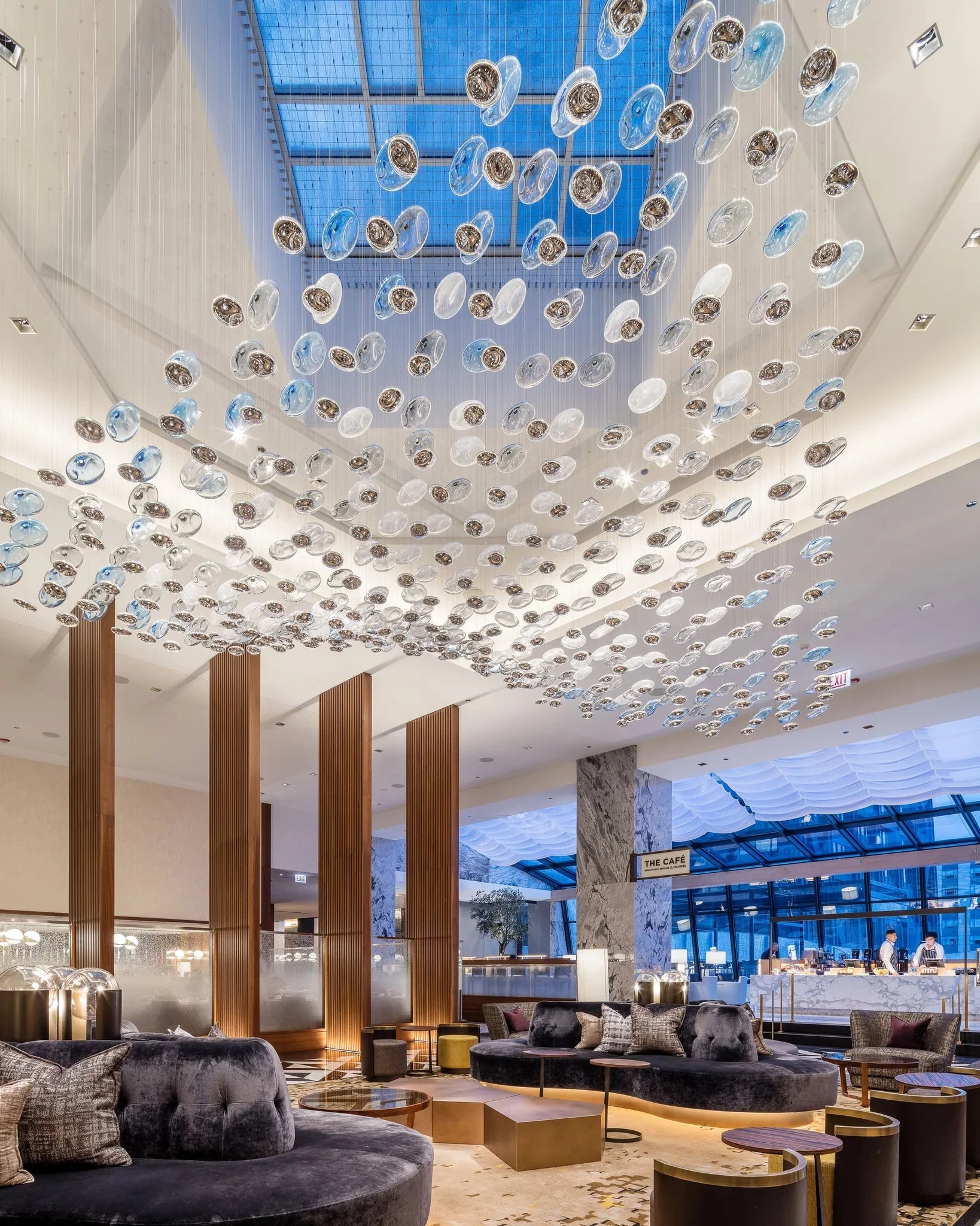 Flying Wave Glass bubble Chandelier - Image 5