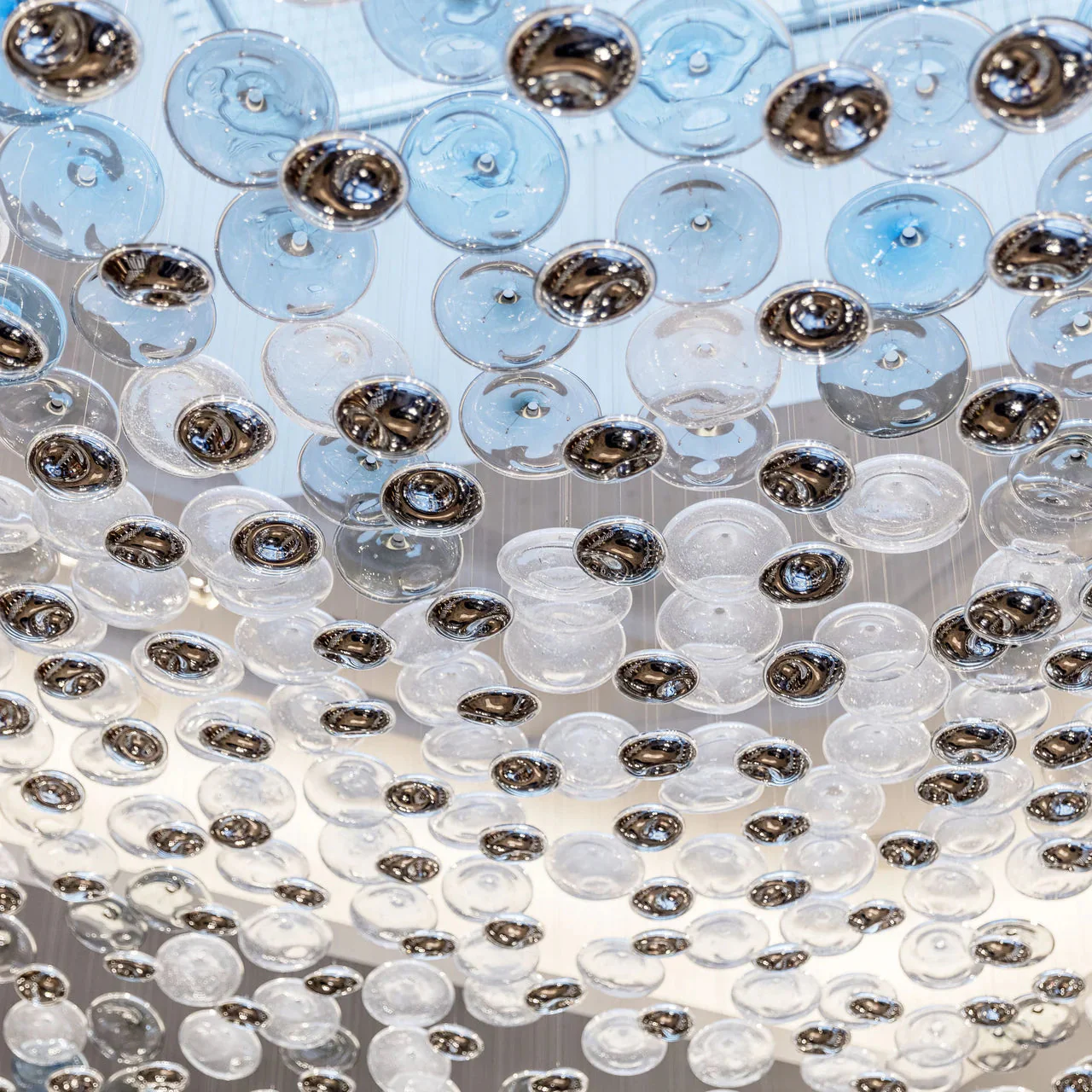 Flying Wave Glass bubble Chandelier - Image 6