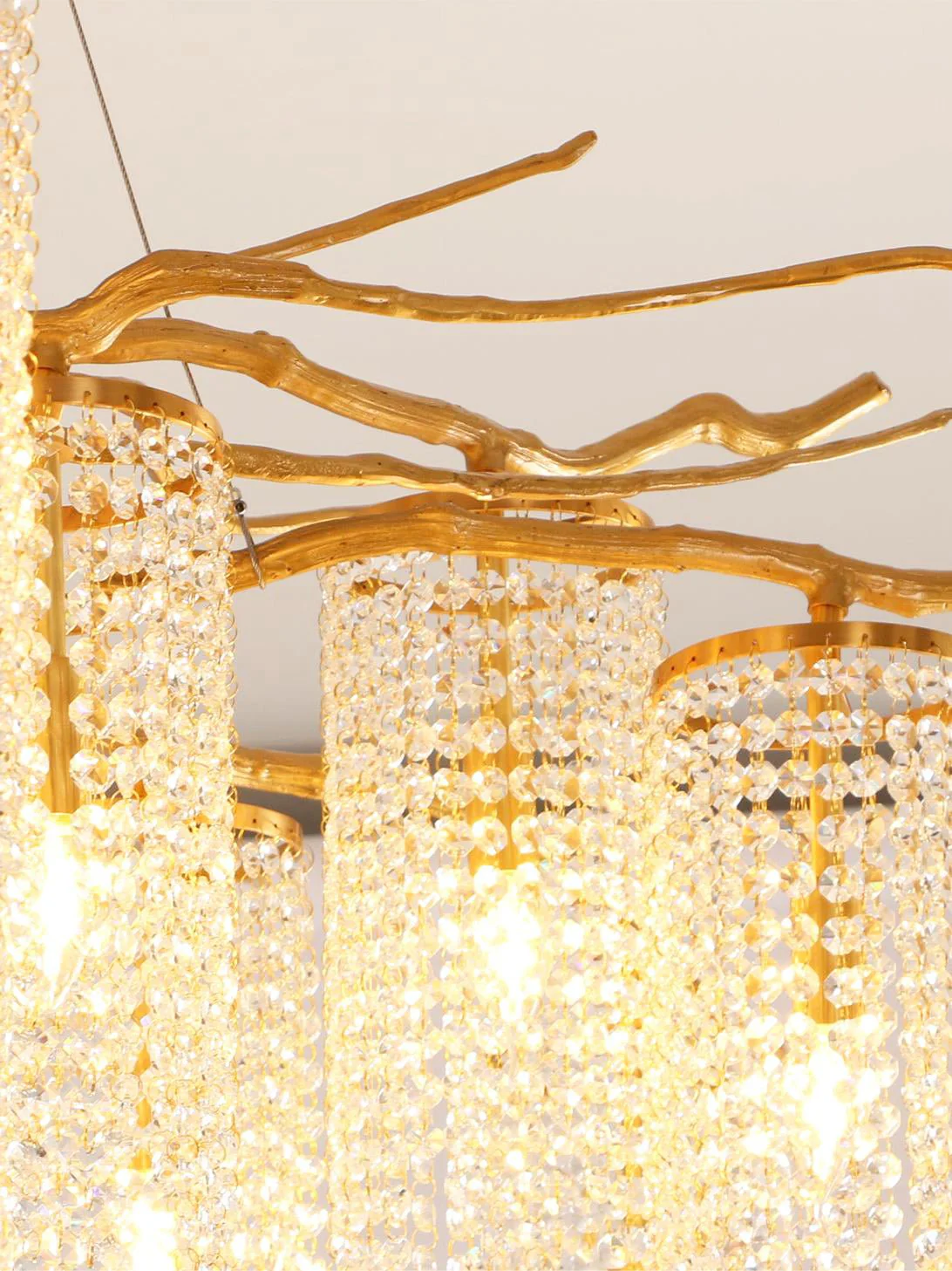Forest Dawn Brass Branch Chandelier - Image 12