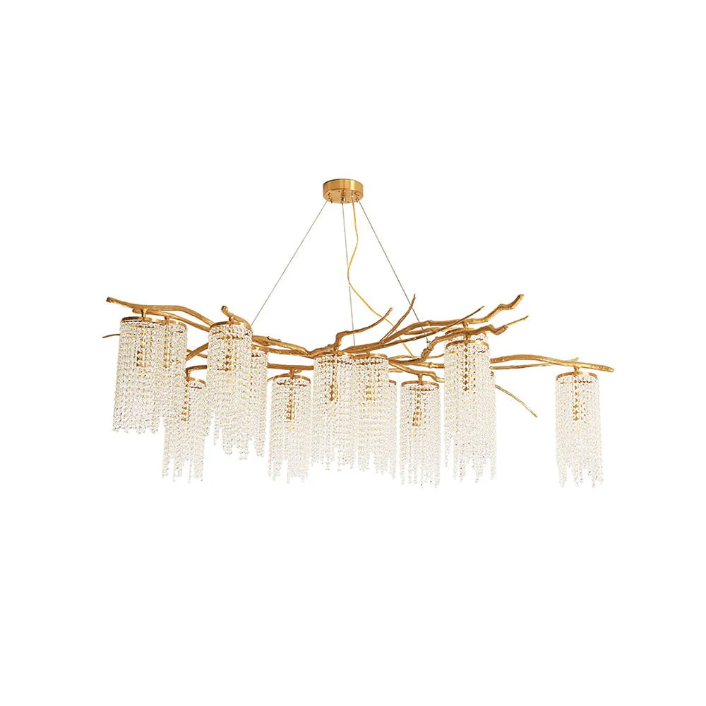 Forest Dawn Brass Branch Chandelier - Image 13