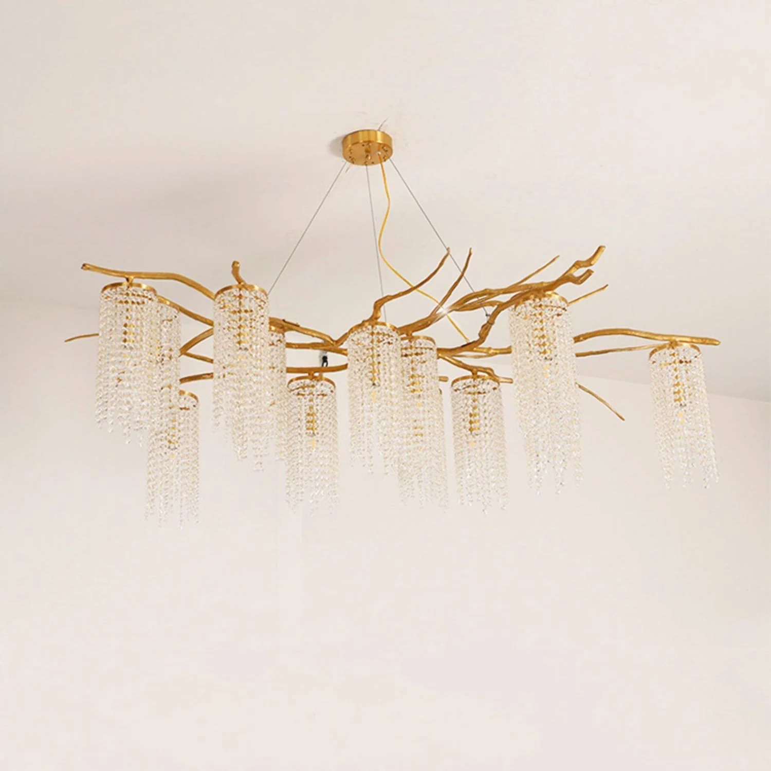 Forest Dawn Brass Branch Chandelier - Image 14