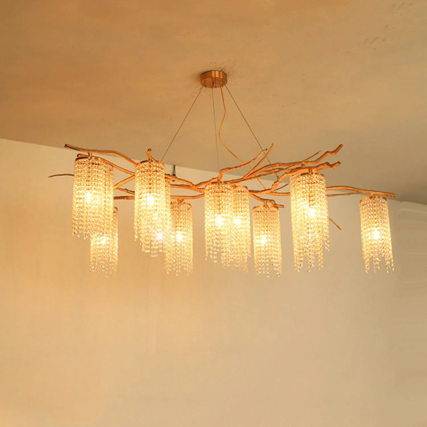 Forest Dawn Brass Branch Chandelier - Image 15