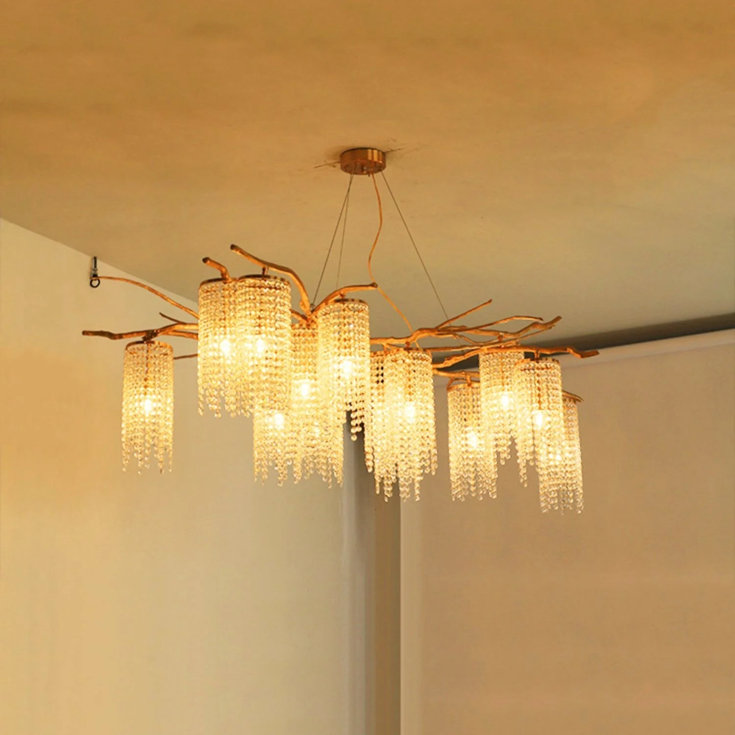 Forest Dawn Brass Branch Chandelier - Image 16