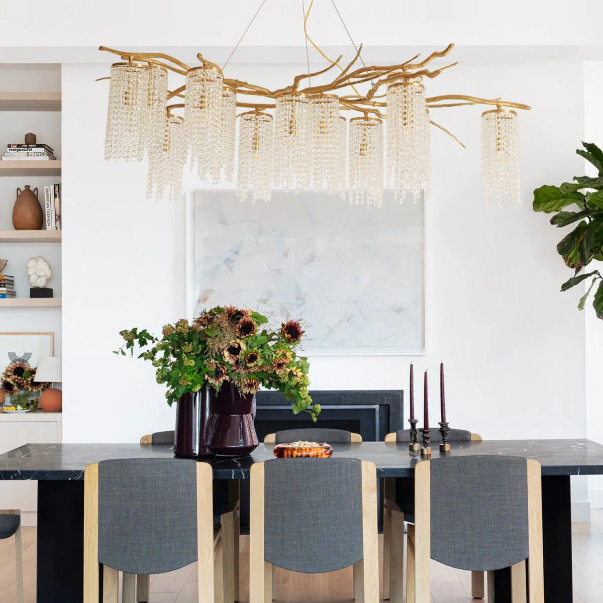 Forest Dawn Brass Branch Chandelier - Image 7