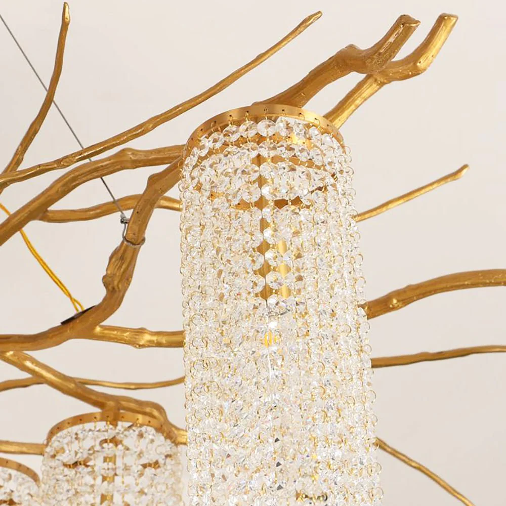 Forest Dawn Brass Branch Chandelier - Image 8