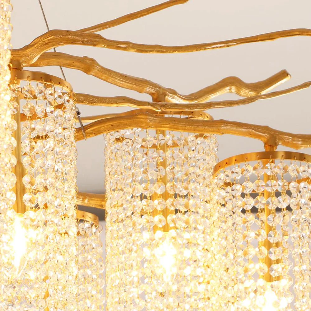 Forest Dawn Brass Branch Chandelier - Image 9