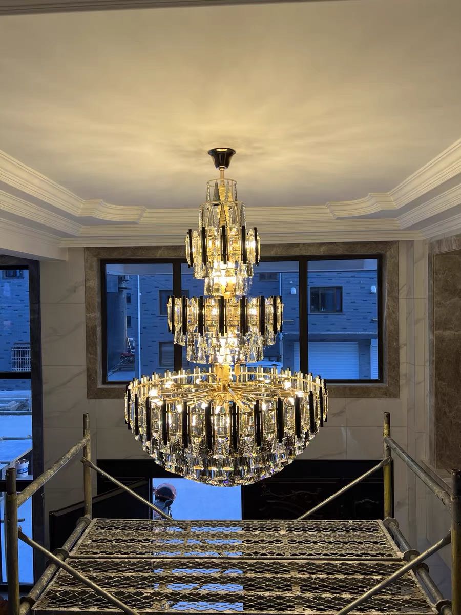 Foyer 3 Layers Extra Large Crystal Chandelier for Living Room Staircase Ceiling Lighting Fixture - Image 7