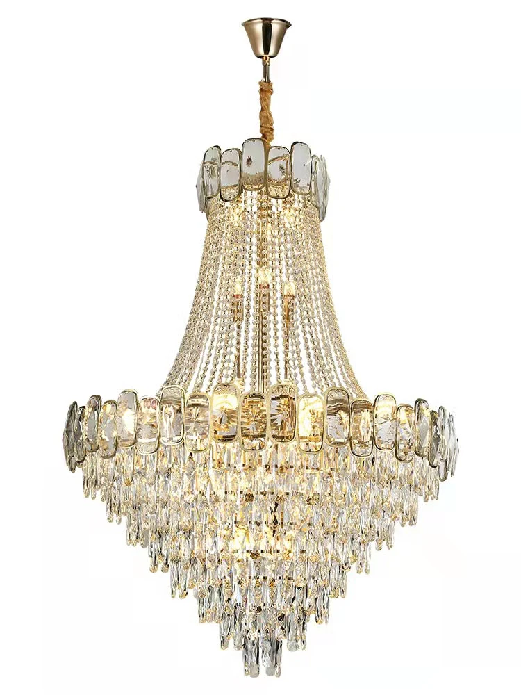 Foyer Staircase Chandelier Luxury K9 Crystal Ceiling Light For Living Room / Hallway - Image 10