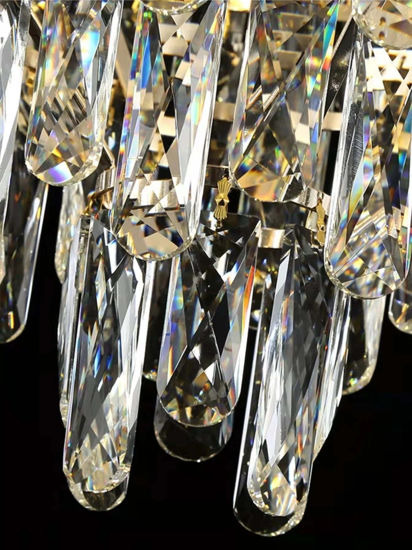 Foyer Staircase Chandelier Luxury K9 Crystal Ceiling Light For Living Room / Hallway - Image 11