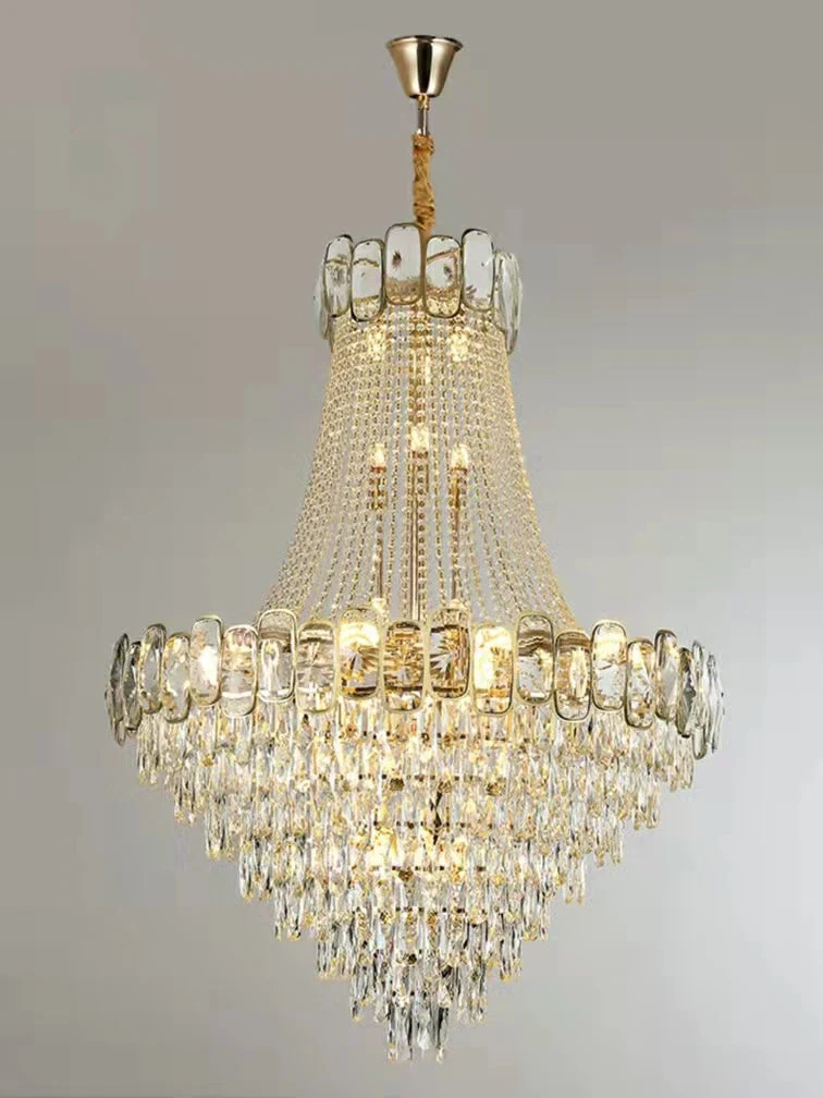 Foyer Staircase Chandelier Luxury K9 Crystal Ceiling Light For Living Room / Hallway - Image 8