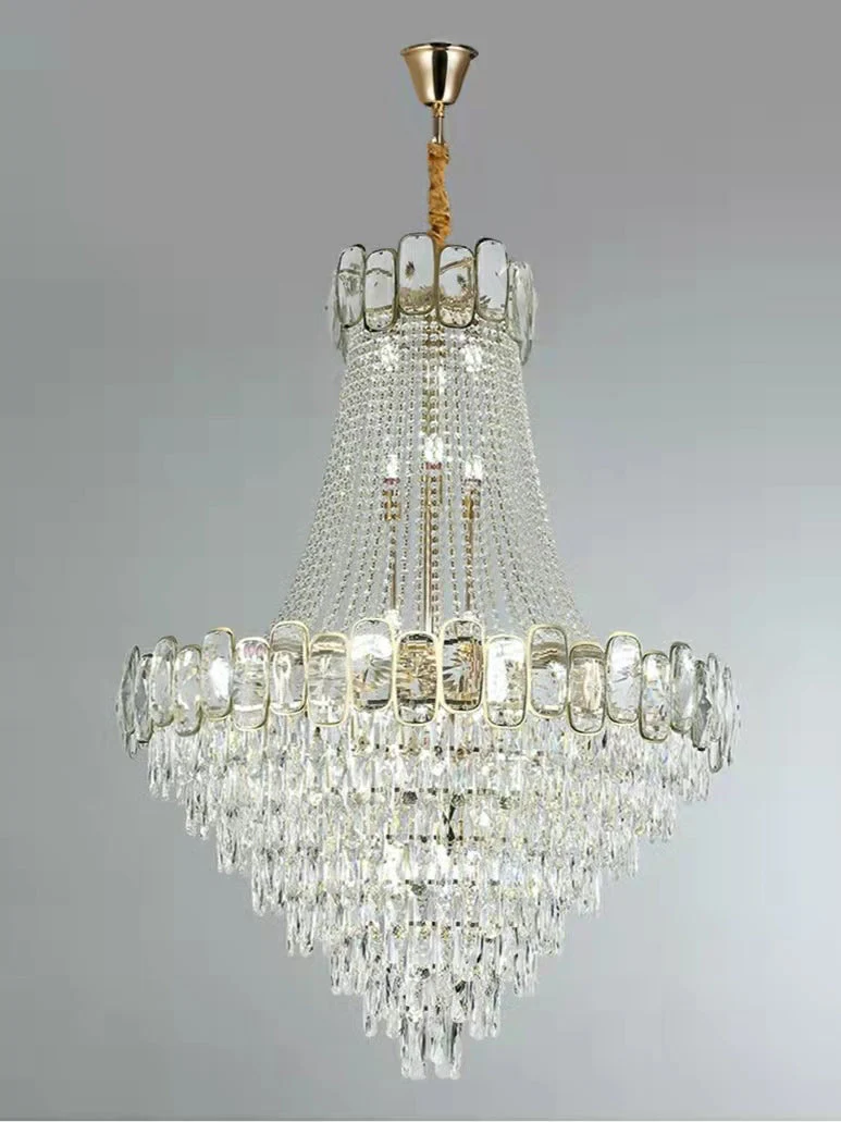 Foyer Staircase Chandelier Luxury K9 Crystal Ceiling Light For Living Room / Hallway - Image 9