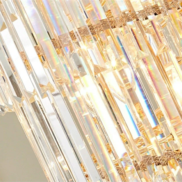 Tiered Foyer Staircase Spiral Crystal Chandelier Hotel Hall/ Entrance High Ceiling Pendant Lighting Fixture - Image 7