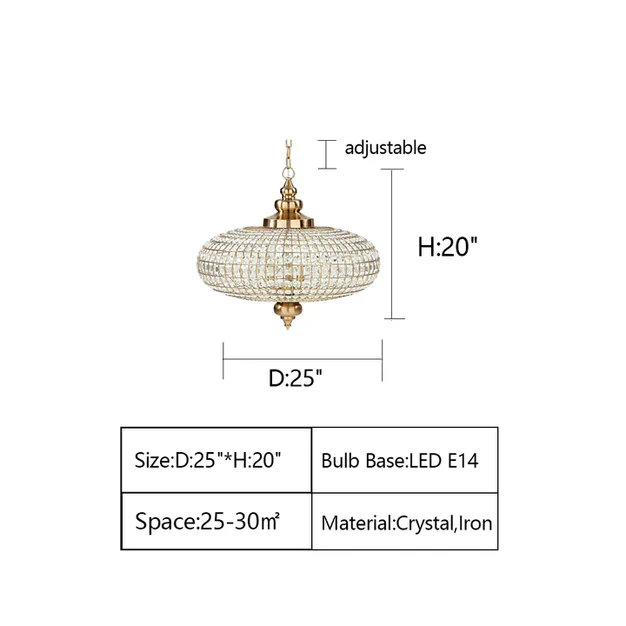 French Empire Vintage Bead Ellipsoid Crystal Chandelier for Living Room/Bedroom - Image 13