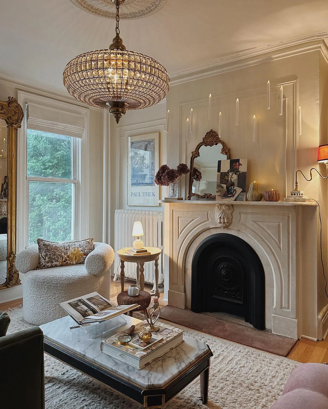 French Empire Vintage Bead Ellipsoid Crystal Chandelier for Living Room/Bedroom - Image 9