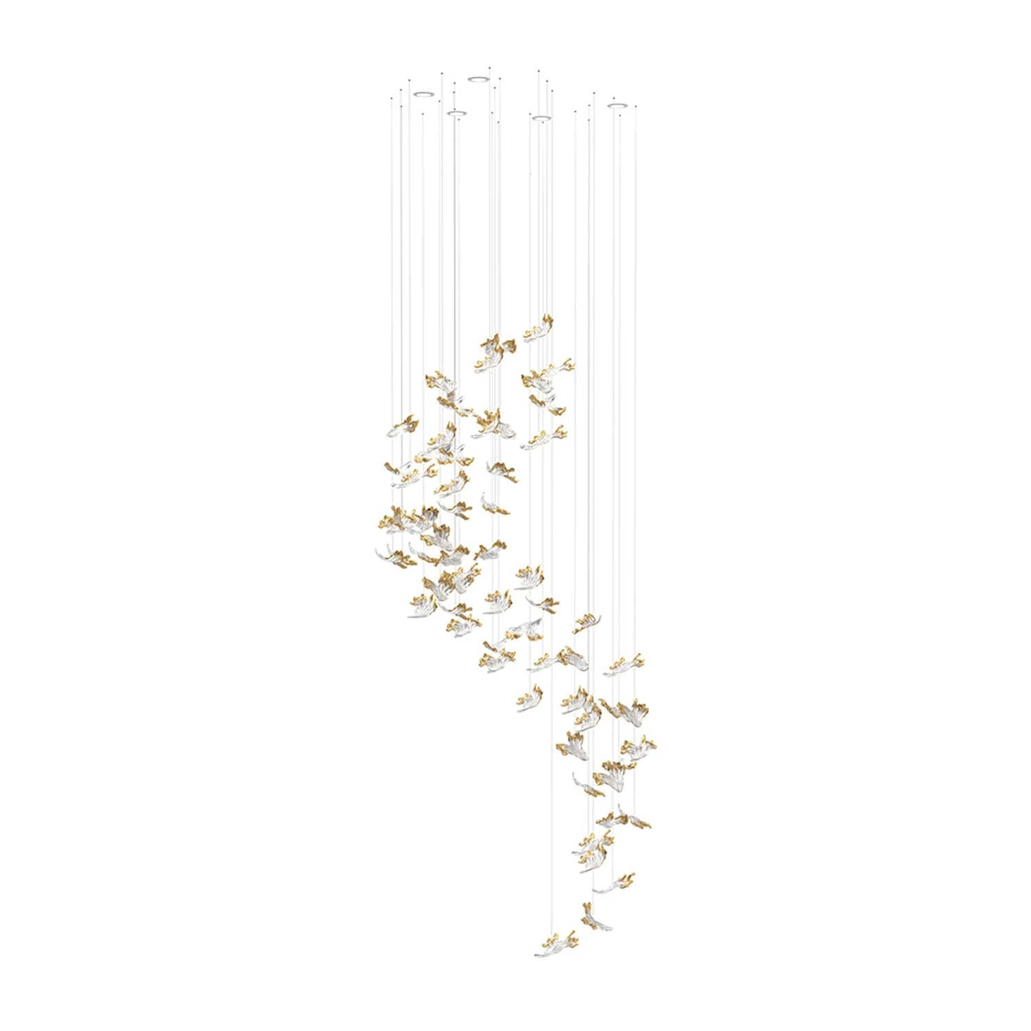 Galaxy Frosted Petals Frozen Chandelier - Image 11