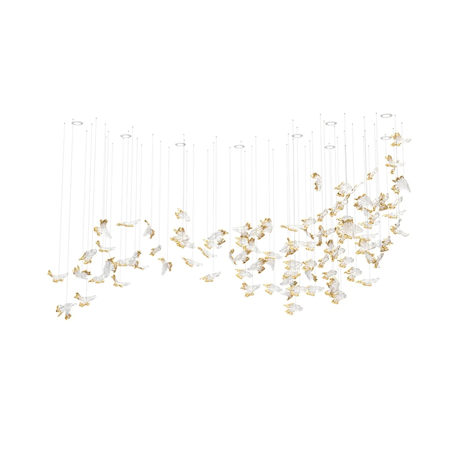 Galaxy Frosted Petals Frozen Chandelier - Image 12