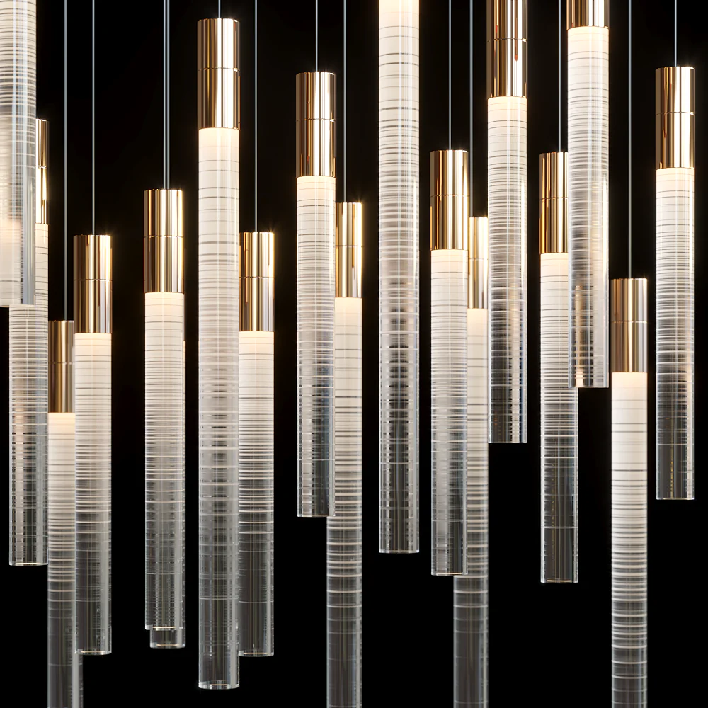 Velmora Frosted Tube Cluster Chandelier - Image 2