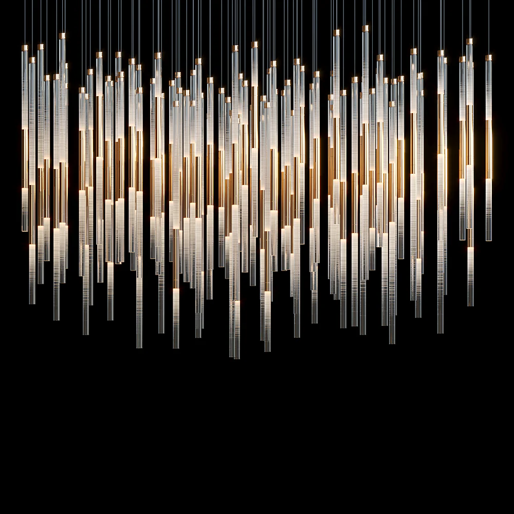 Velmora Frosted Tube Cluster Chandelier - Image 3