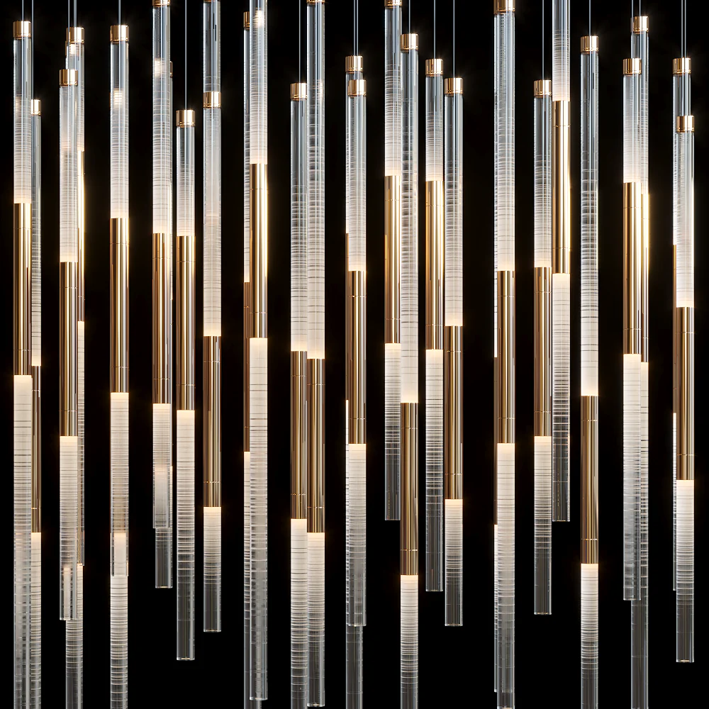 Velmora Frosted Tube Cluster Chandelier - Image 4