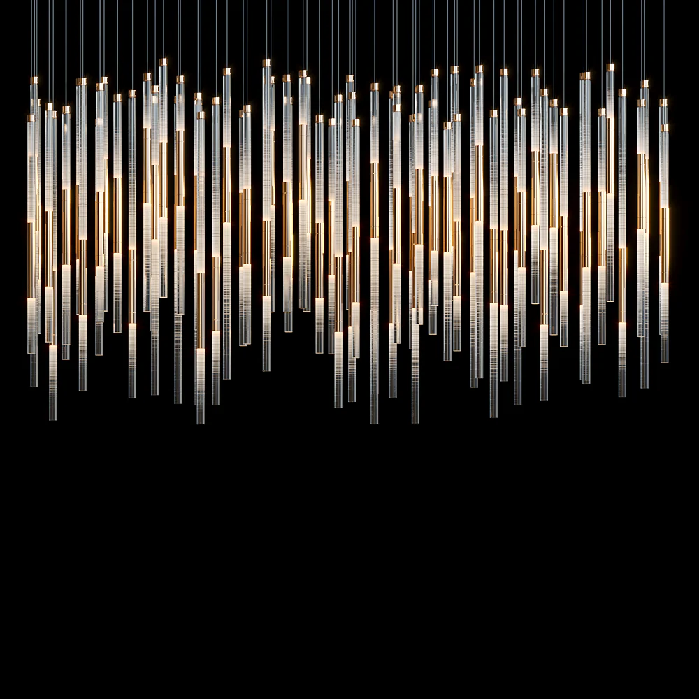 Velmora Frosted Tube Cluster Chandelier - Image 5