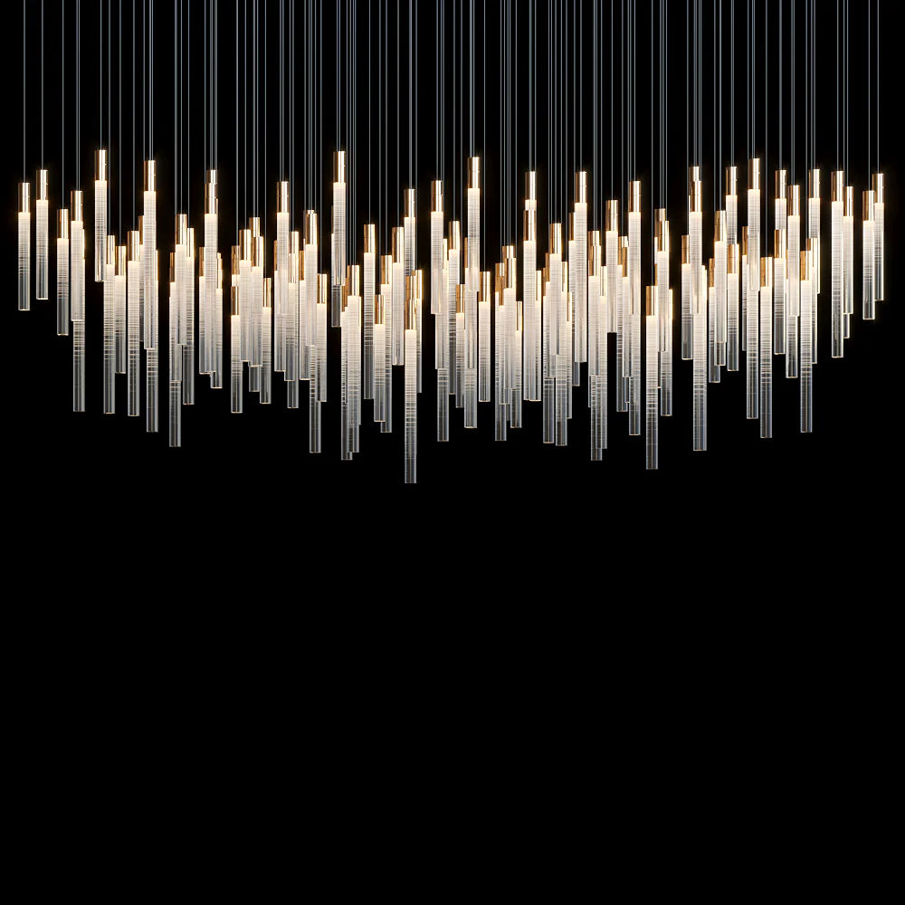 Velmora Frosted Tube Cluster Chandelier - Image 6
