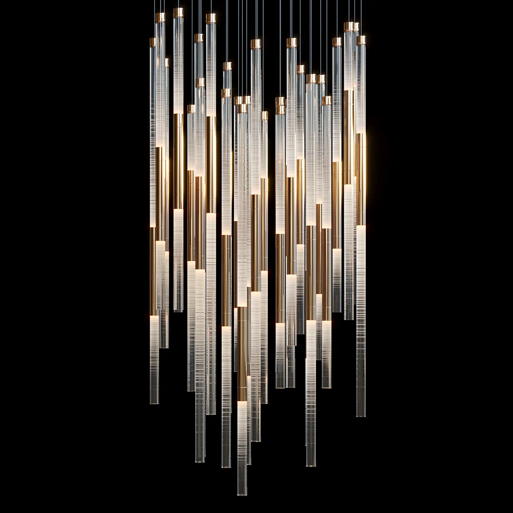 Velmora Frosted Tube Cluster Chandelier - Image 7
