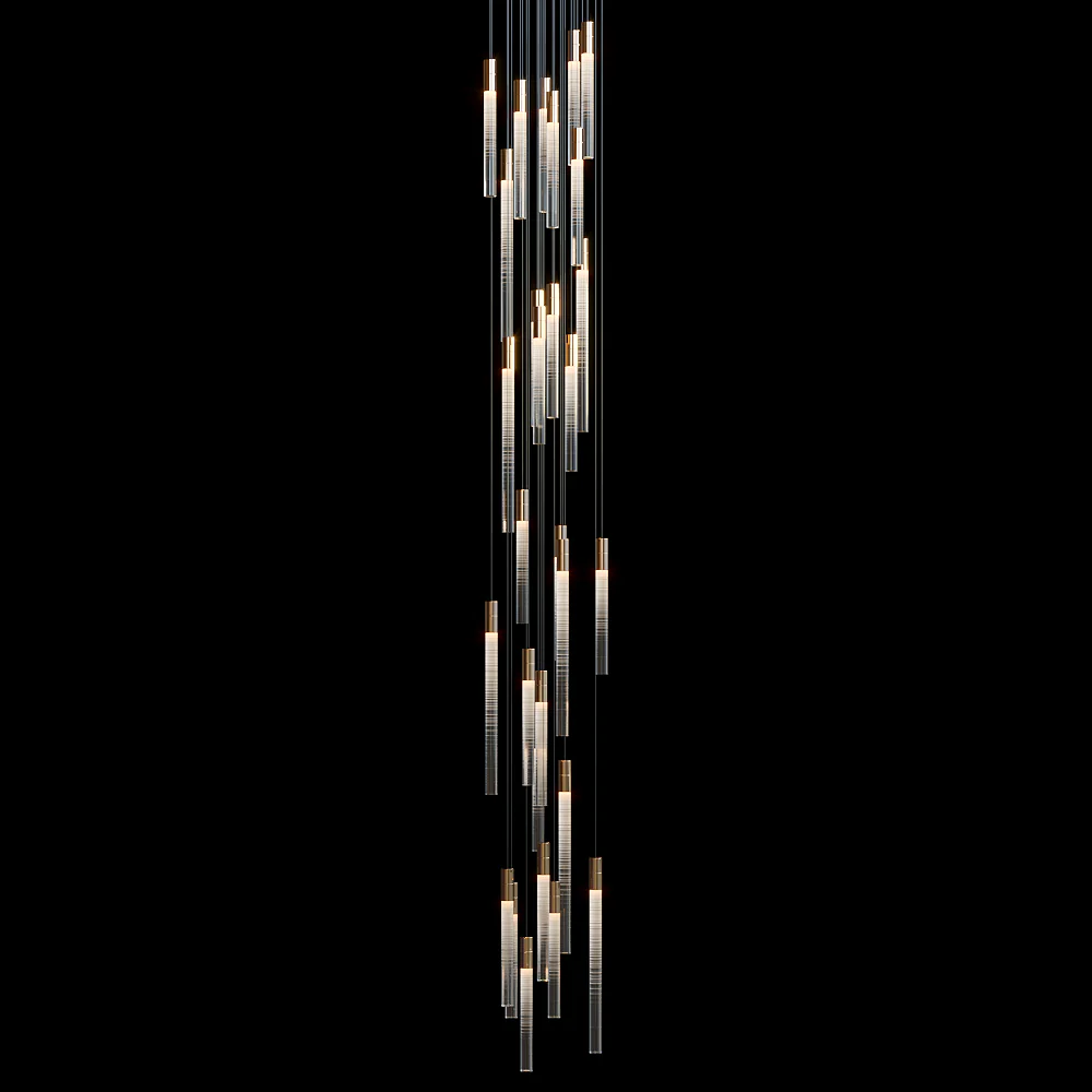 Velmora Frosted Tube Cluster Chandelier - Image 8