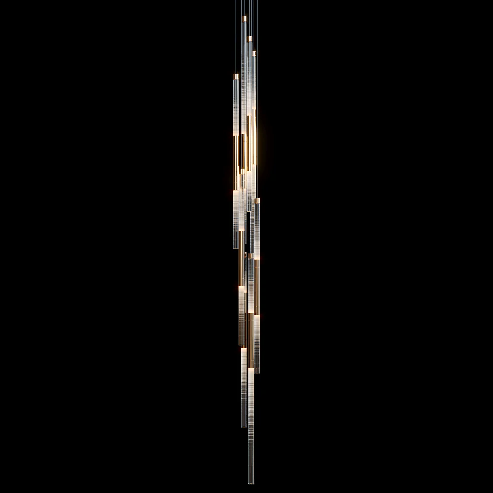 Velmora Frosted Tube Cluster Chandelier - Image 9