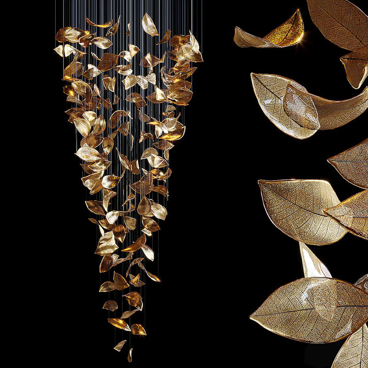 Frozen Leaves Chandelier - Image 10