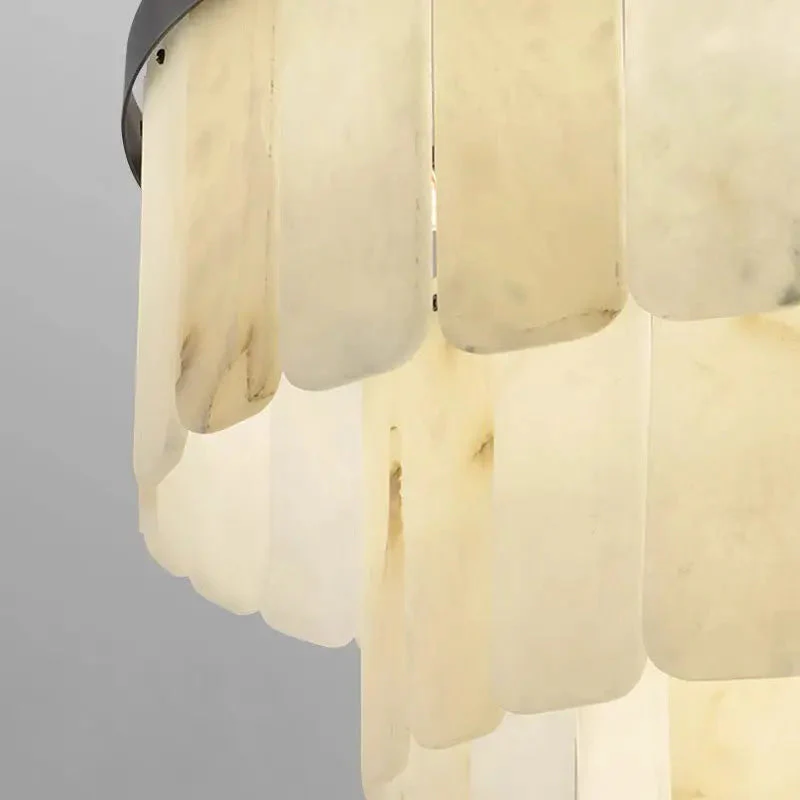 Galadriel Alabaster Modern Multi-Tiered Round Chandelier - Image 3