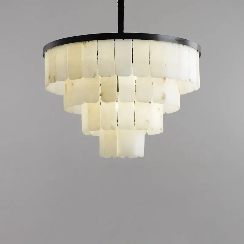 Galadriel Alabaster Modern Multi-Tiered Round Chandelier - Image 5
