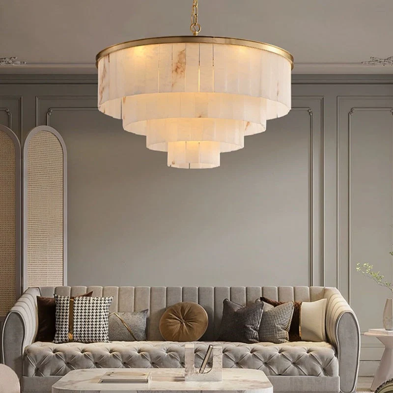 Galadriel Alabaster Multi-Layer Modern Round Chandelier - Image 2