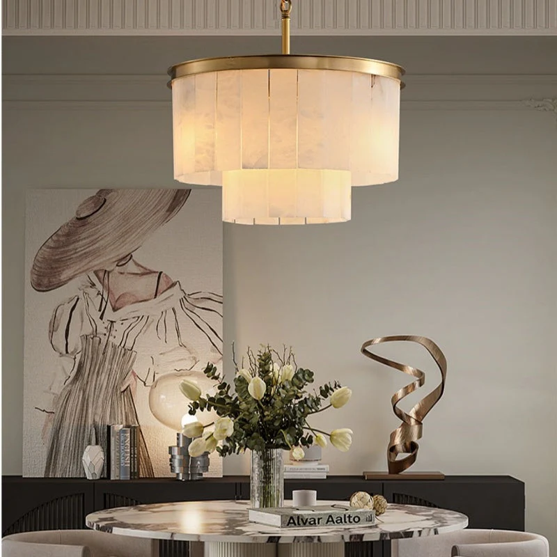 Galadriel Alabaster Multi-Layer Modern Round Chandelier - Image 3