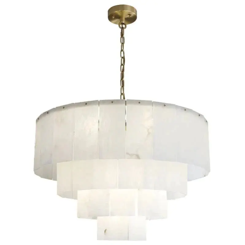 Galadriel Alabaster Multi-Layer Modern Round Chandelier - Image 6