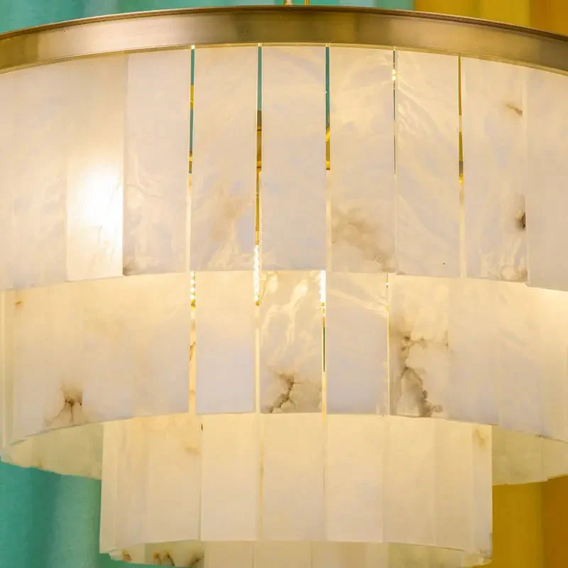 Galadriel Alabaster Multi-Tiered Round Chandelier Lighting - Image 3
