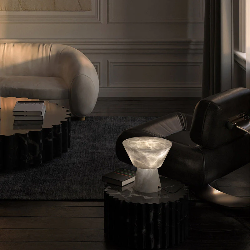 Gama L Alabaster Living Room Table Lamp - Image 5