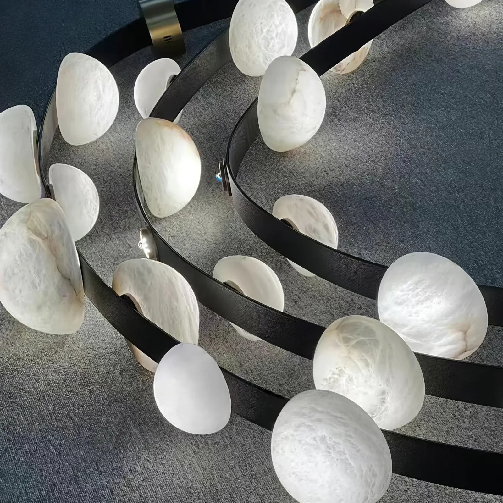 Garrick Modern Dew Drops Alabaster Chandelier Lighting - Image 12