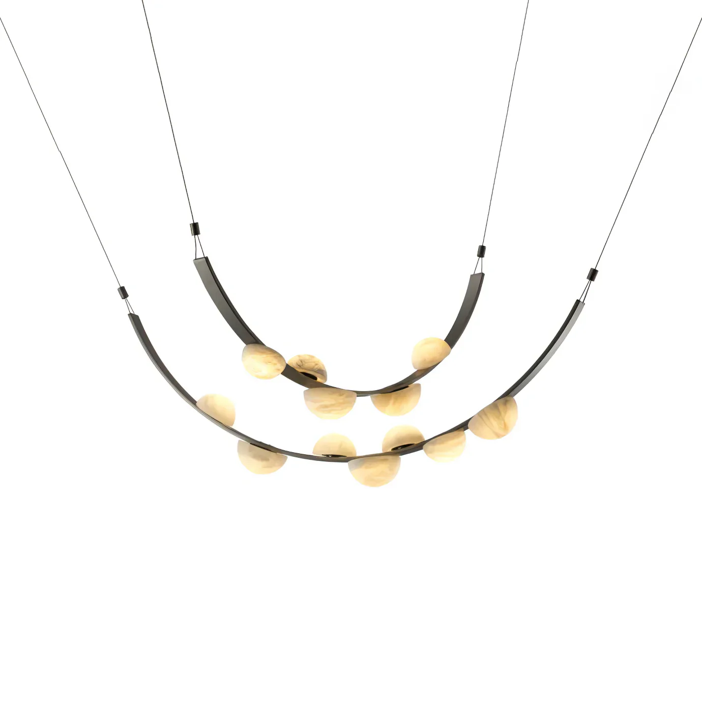 Garrick Modern Dew Drops Alabaster Chandelier Lighting - Image 15