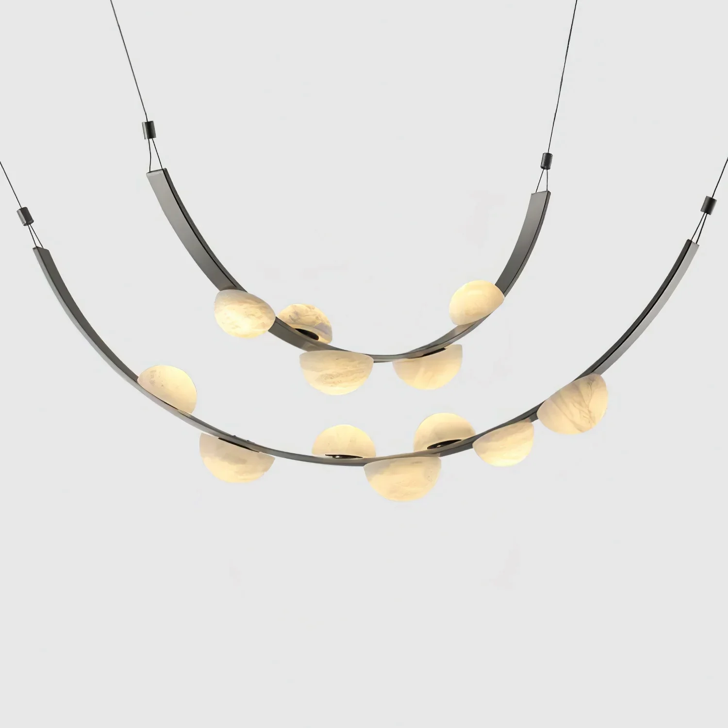 Garrick Modern Dew Drops Alabaster Chandelier Lighting - Image 18