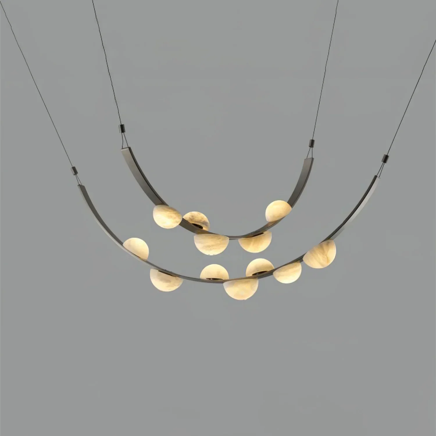 Garrick Modern Dew Drops Alabaster Chandelier Lighting - Image 5