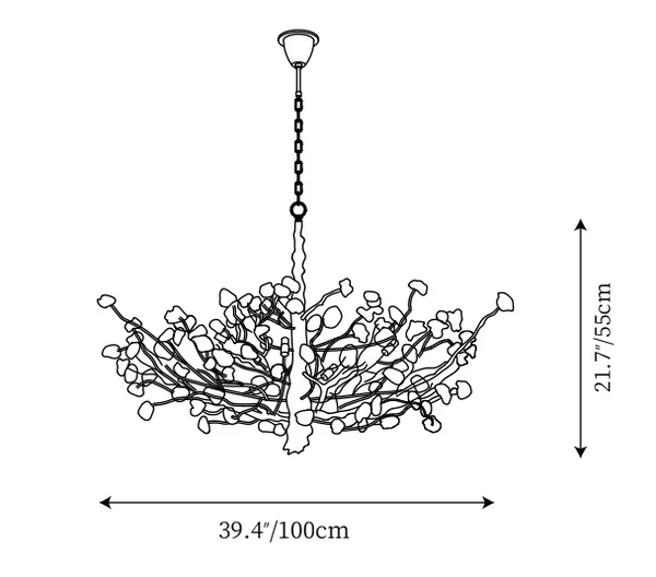 Gemstone Branch Chandelier with Artistic Design for Bedroom or Living Room - Image 15