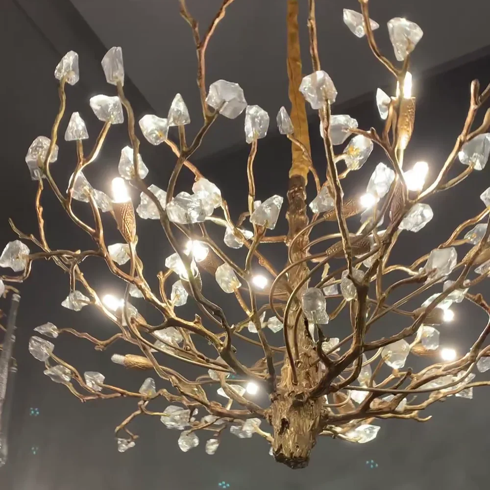 Gemstone Branch Chandelier with Artistic Design for Bedroom or Living Room - Image 3