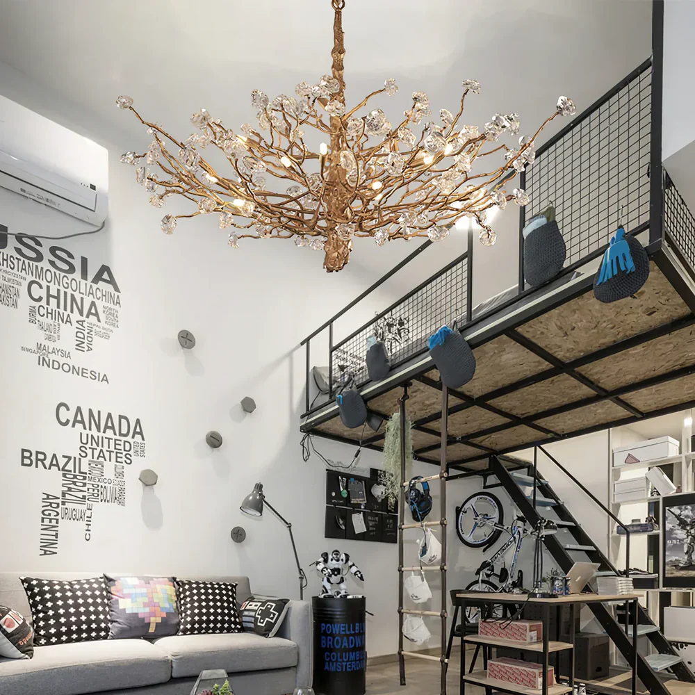 Gemstone Branch Chandelier with Artistic Design for Bedroom or Living Room - Image 5
