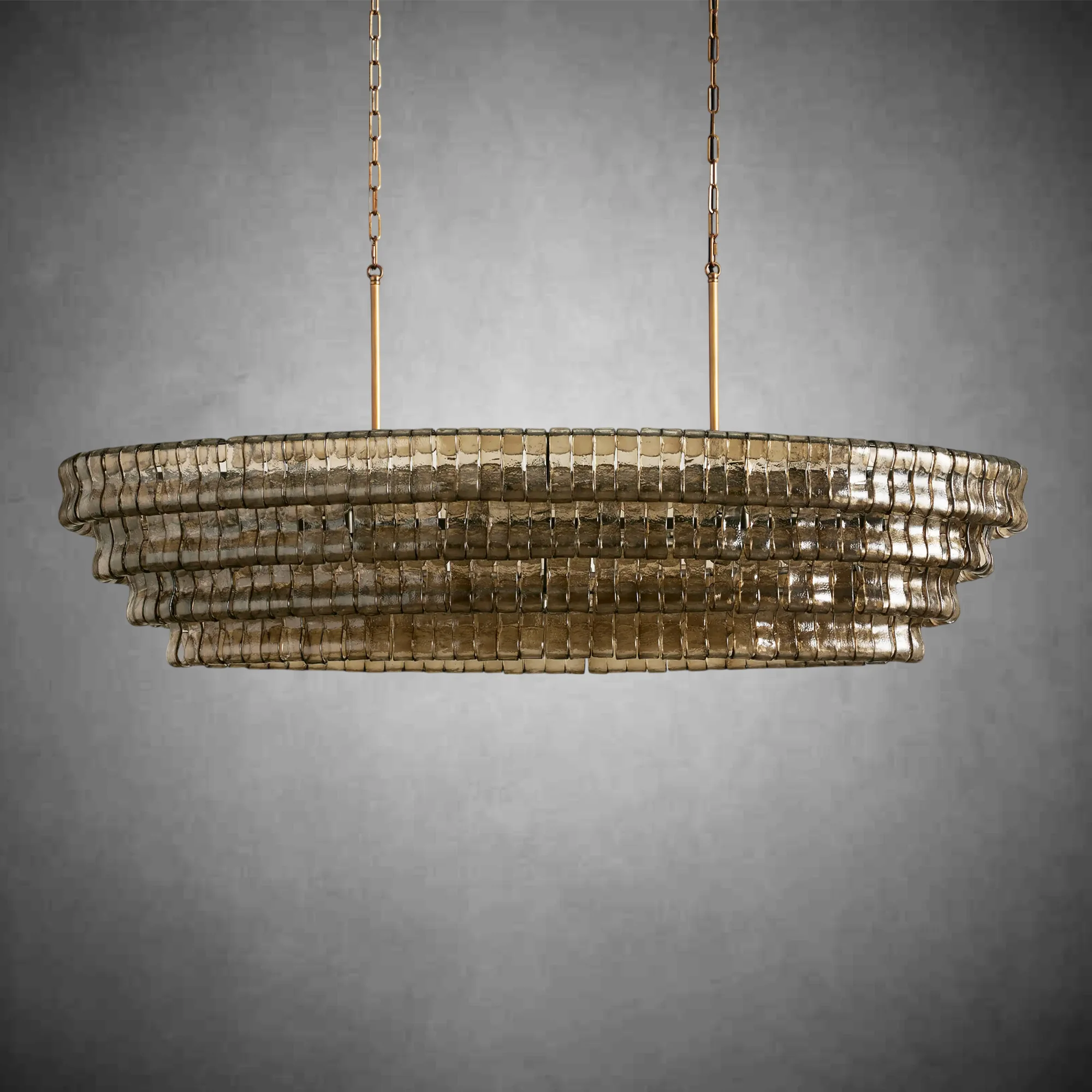 Ghiaccio Glass Oval Chandelier 54''65'' - Image 18